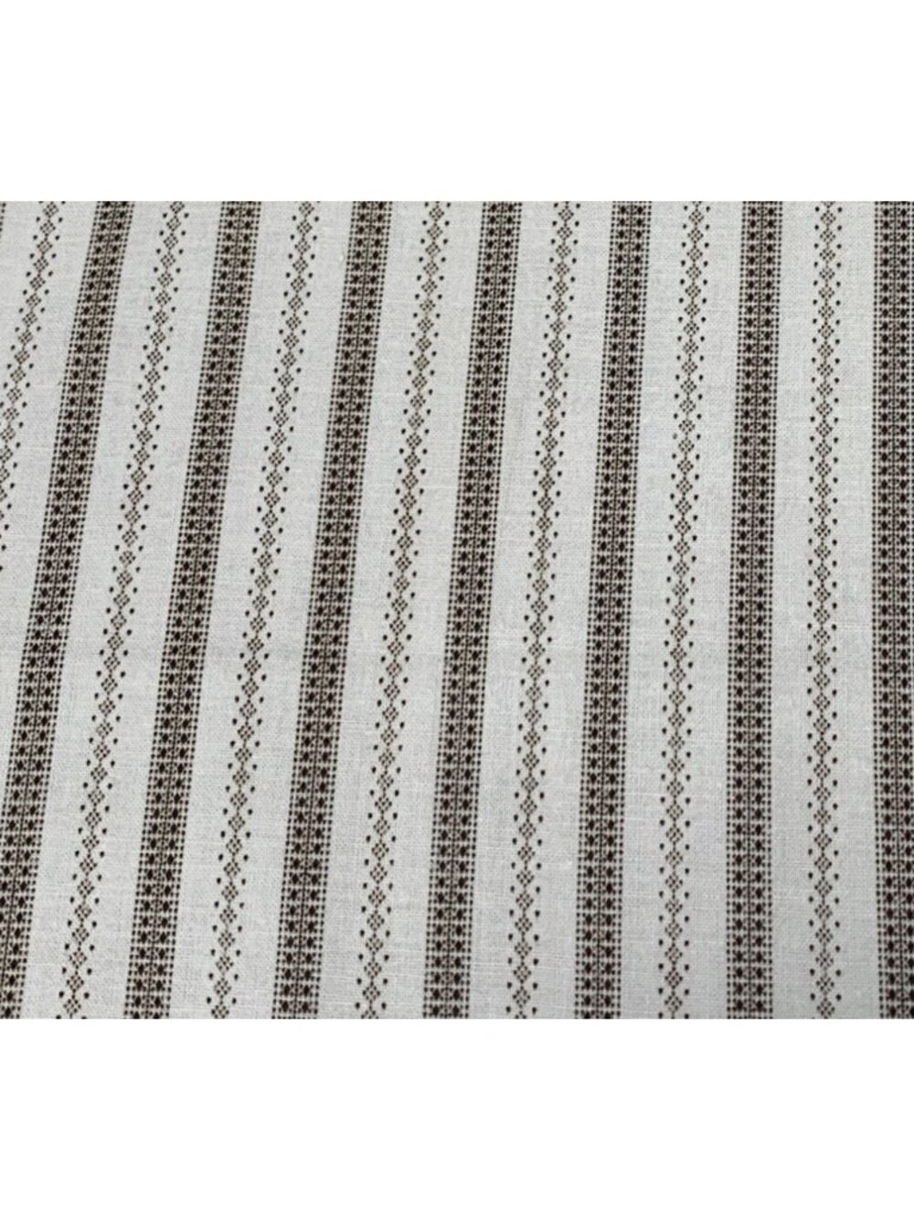 Marcus Bros. Textiles Striped Cotton Fabric 1/2 yard x 38" Brown Cream Made In U